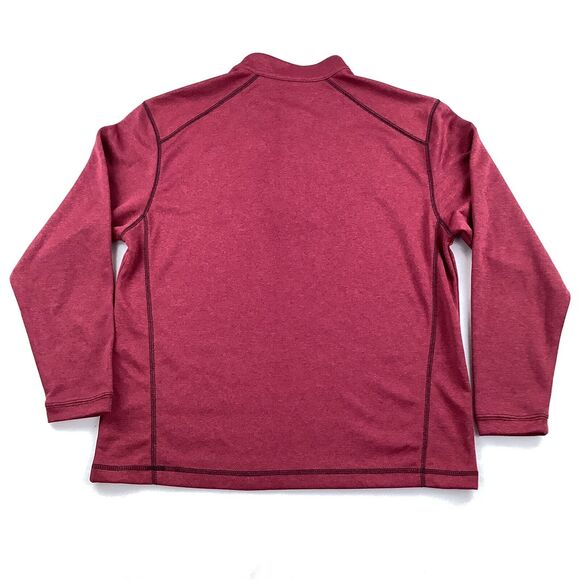 Pebble Beach Men’s Medium Performance 1/4 Zip Pullover Long Sleeve Burgundy Golf - Picture 10 of 16